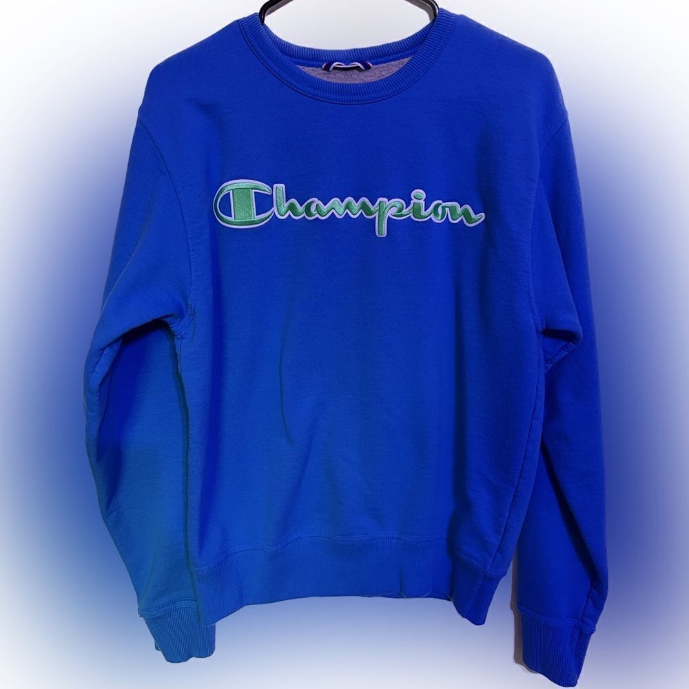 Champion Powerblend Embroidered Logo Crew Neck Sweatshirt Mens S